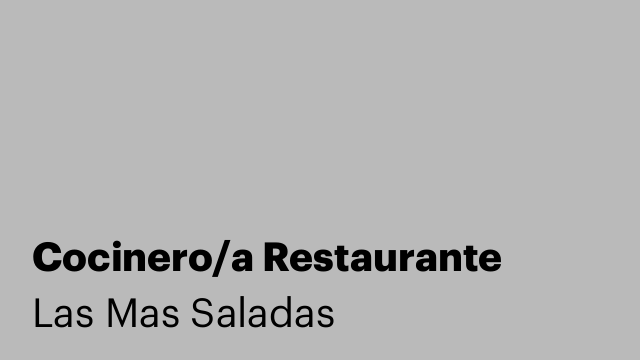 Cocinero/a Restaurante