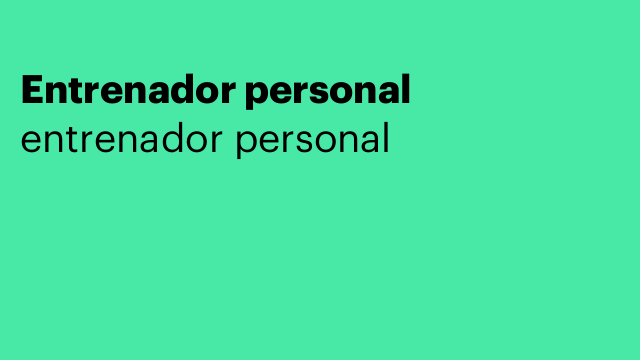 Entrenador personal