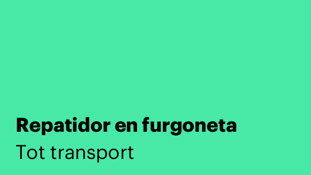 Repatidor en furgoneta