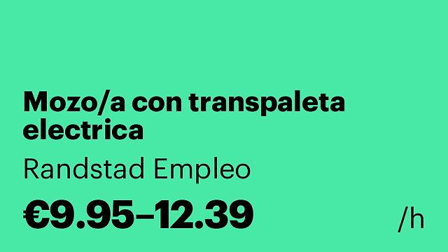 Mozo/a con transpaleta electrica