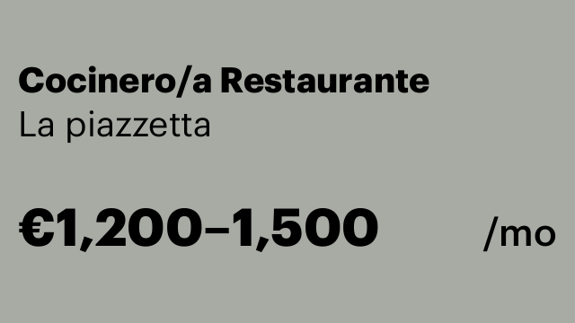 Cocinero/a Restaurante