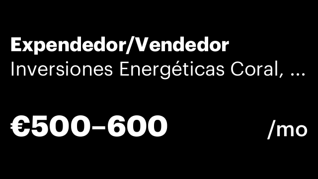 Expendedor/Vendedor