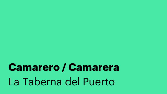 Camarero / Camarera