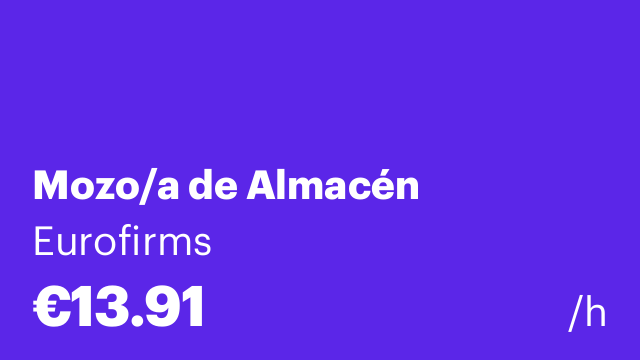 Mozo/a de Almacén