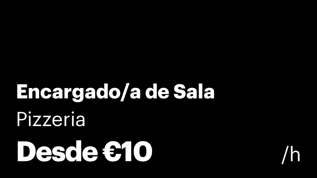 Encargado/a de Sala