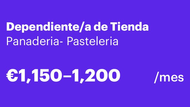 Dependiente/a de Tienda