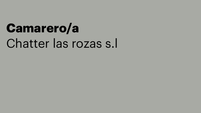 Camarero/a