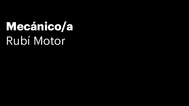 Mecánico/a