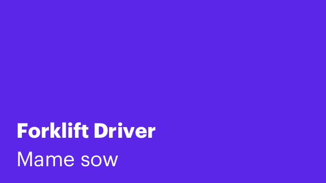 Forklift Driver