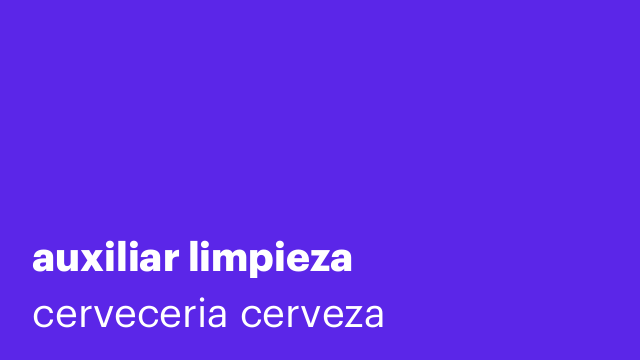 auxiliar limpieza