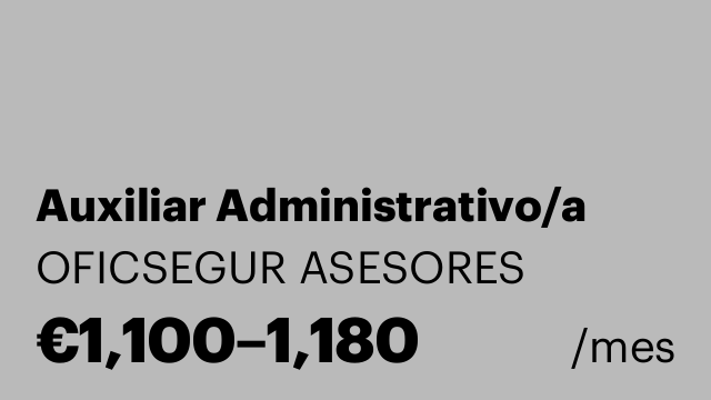 Auxiliar Administrativo/a