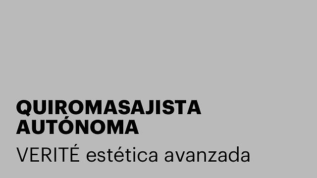QUIROMASAJISTA AUTÓNOMA