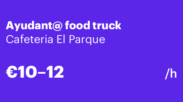 Ayudant@ food truck