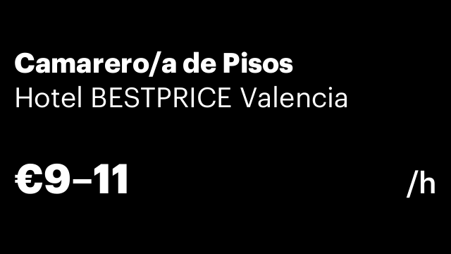 Camarero/a de Pisos
