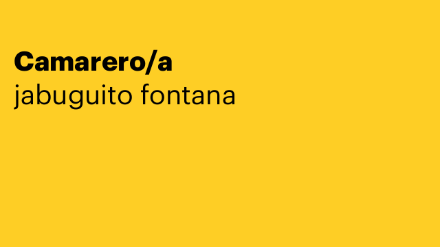 Camarero/a