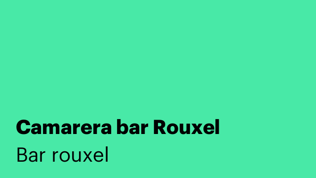 Camarera bar Rouxel