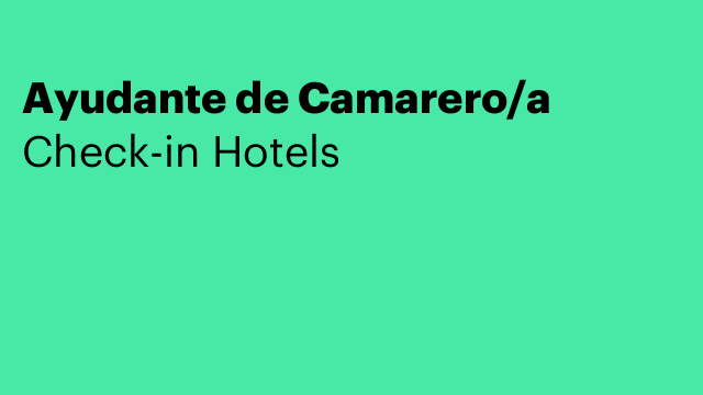 Ayudante de Camarero/a