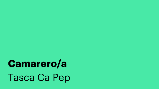 Camarero/a