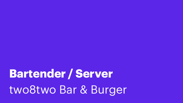 Bartender / Server