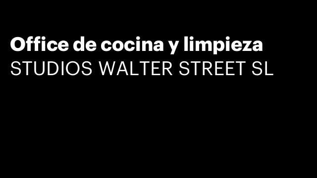 Office de cocina y limpieza