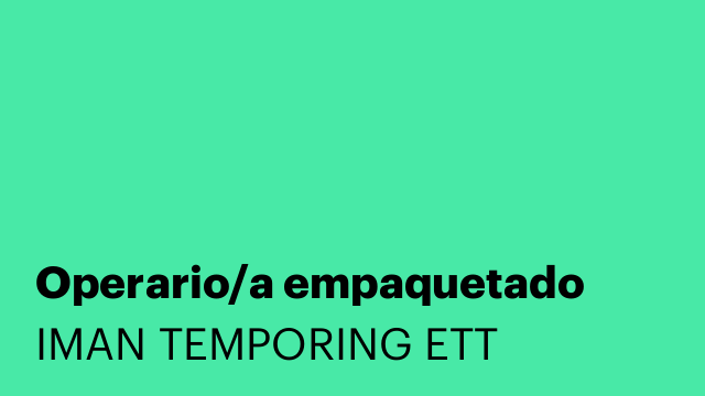 Operario/a empaquetado