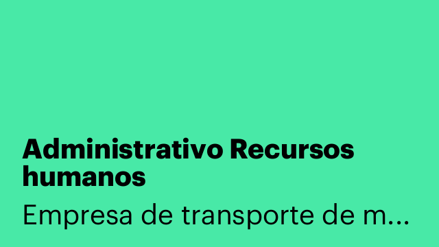 Administrativo Recursos humanos