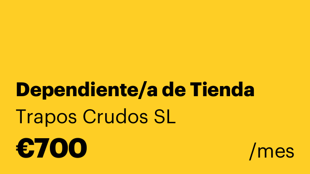 Dependiente/a de Tienda
