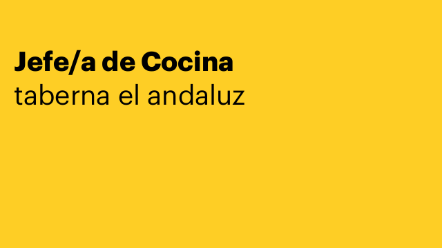 Jefe/a de Cocina