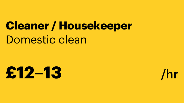 Cleaner / Housekeeper