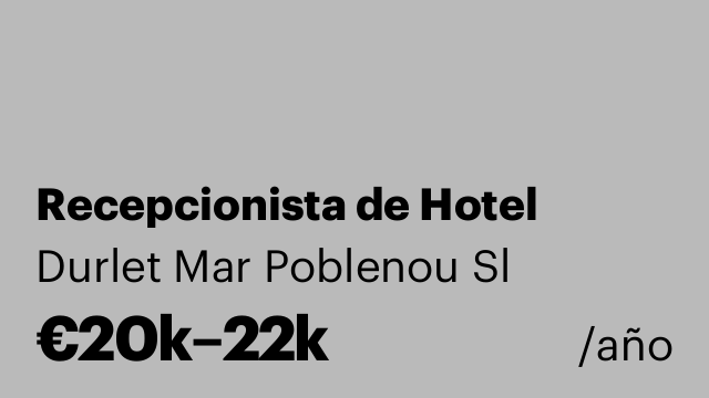 Recepcionista de Hotel