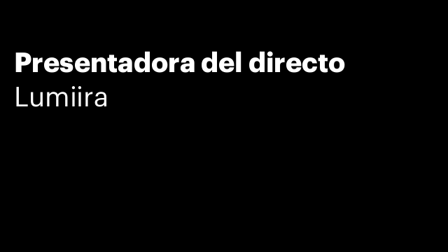 Presentadora del directo