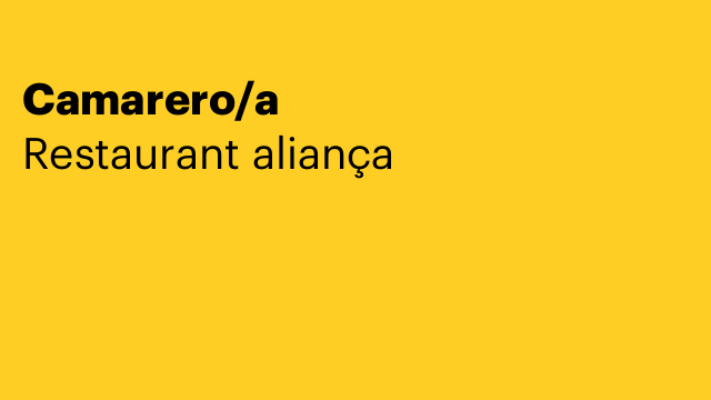 Camarero/a