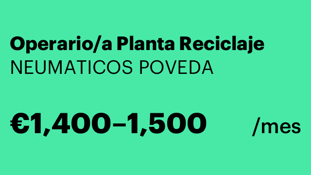 Operario/a Planta Reciclaje