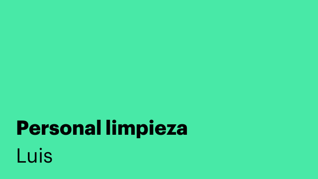 Personal limpieza