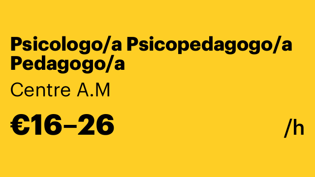 Psicologo/a Psicopedagogo/a Pedagogo/a