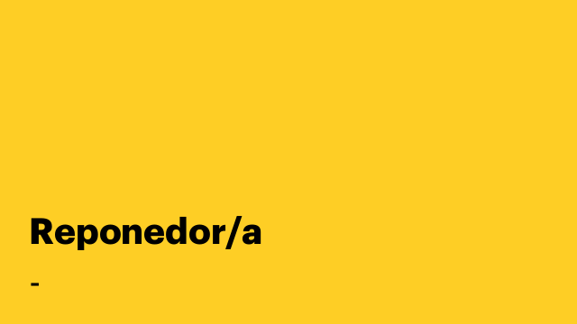 Reponedor/a