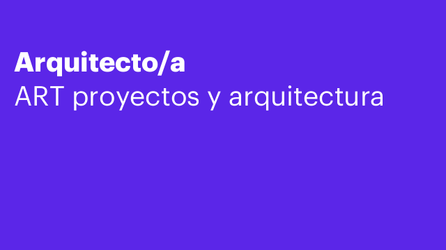 Arquitecto/a