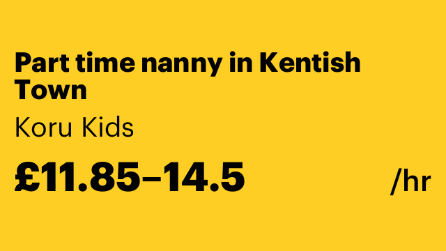 Part time nanny in Kentish Town