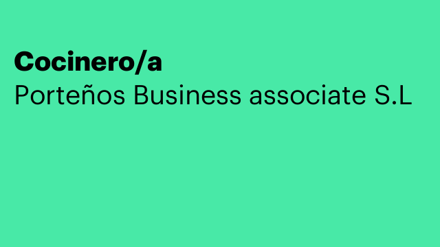 Cocinero/a