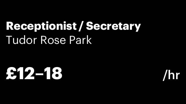 Receptionist / Secretary