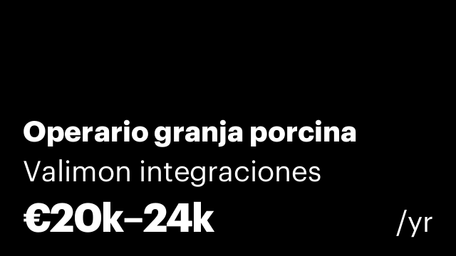 Operario granja porcina