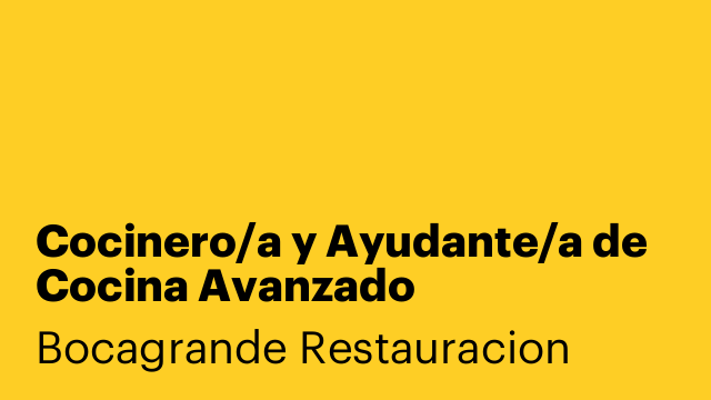 Cocinero/a y Ayudante/a de Cocina Avanzado