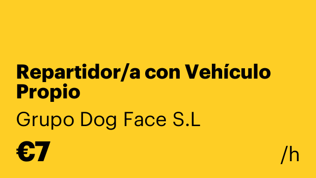 Repartidor/a con Vehículo Propio