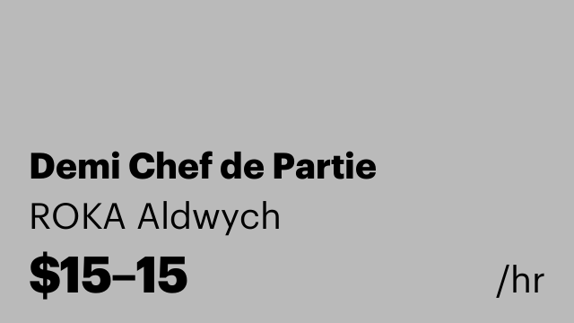 Demi Chef de Partie