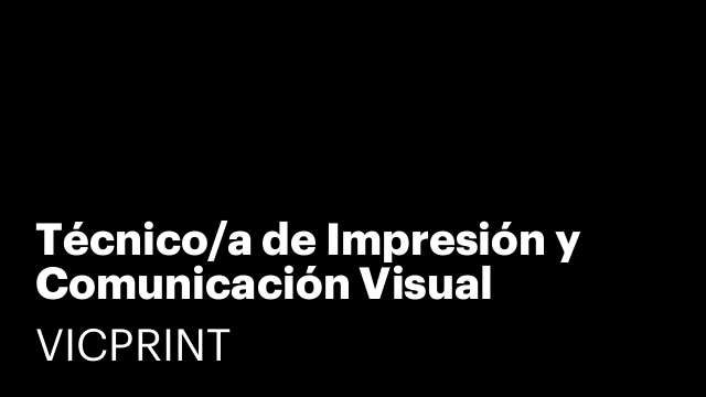 Técnico/a de Impresión y Comunicación Visual