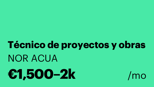 Técnico de proyectos y obras