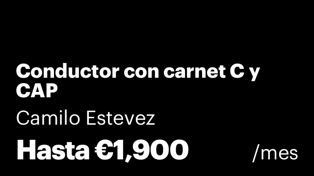 Conductor con carnet C y CAP
