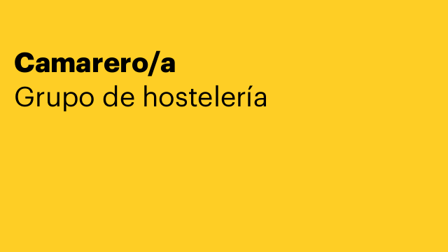 Camarero/a
