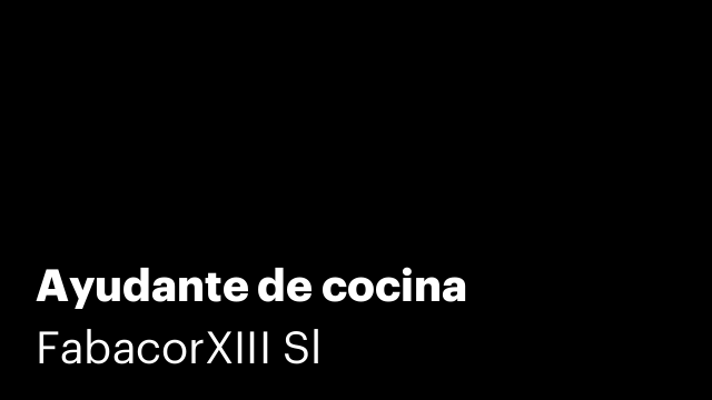 Ayudante de cocina