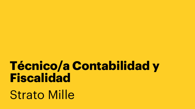 Técnico/a Contabilidad y Fiscalidad
